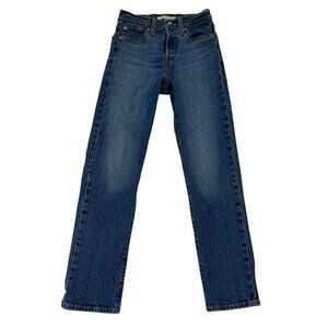 Levi's Premium Wedgie Straight Jeans Stretch Denim Button Fly size 23